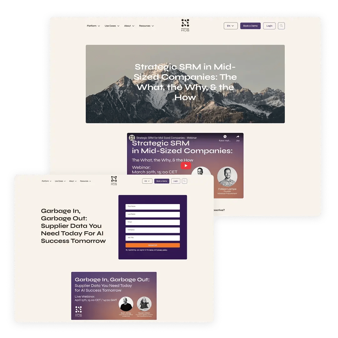 Kodiak Hub dynamic pages