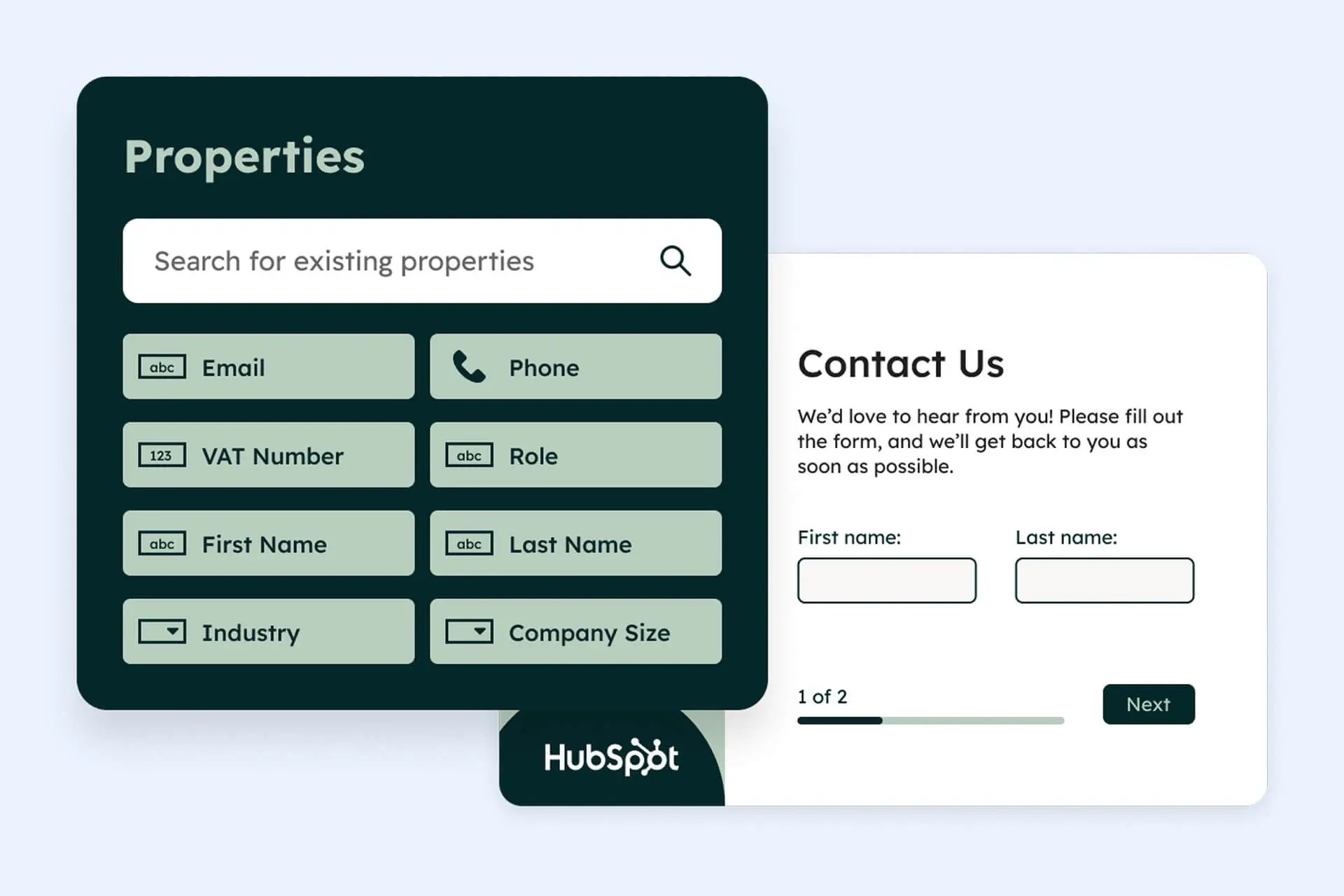 HubSpot CRM forms editor