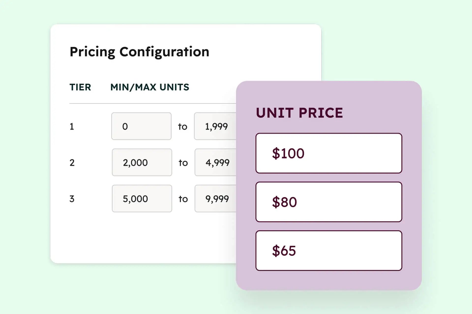 HubSpot pricing configuration